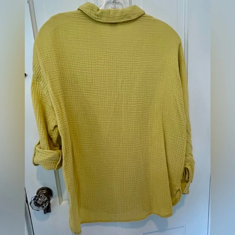 Magaschoni Lightweight Organic Cotton Top - Lemon Yellow - Picture 2 of 5